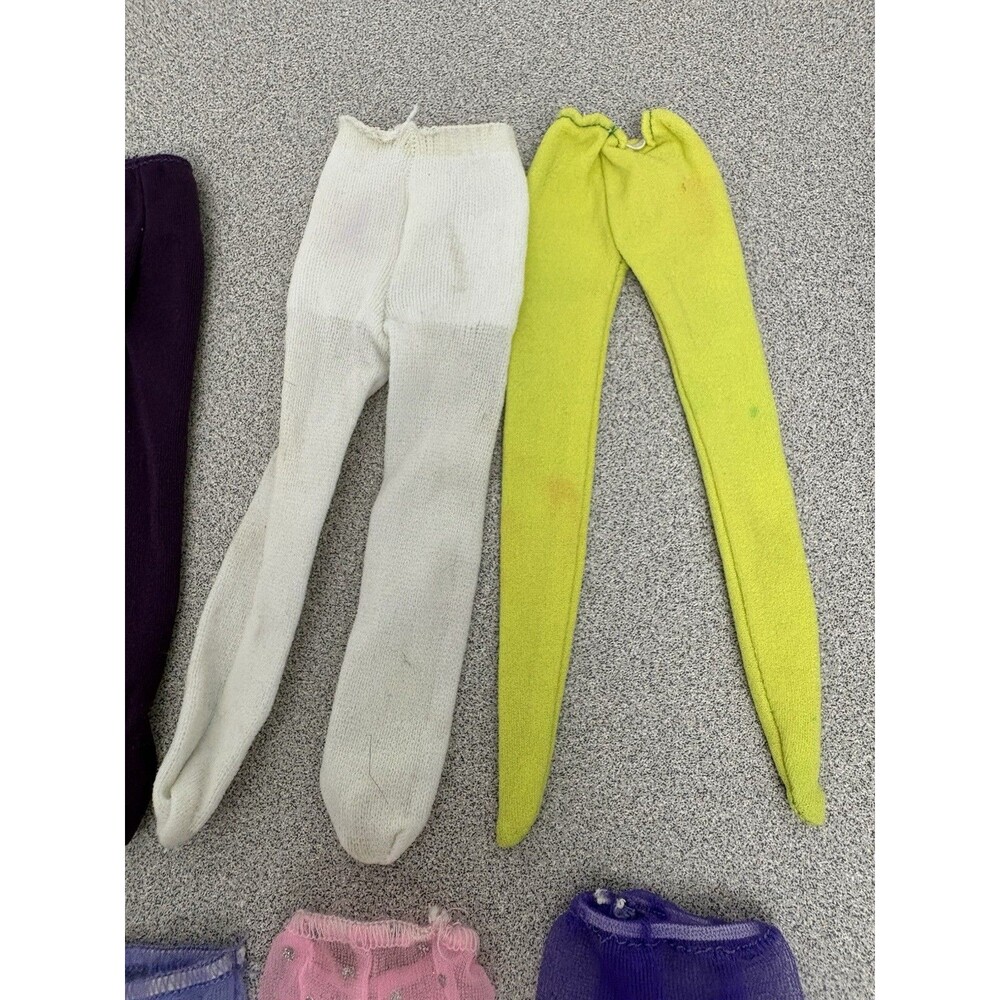 Vintage Barbie Lot Tights, Sheer & Opaque, Socks, Leg Warmers, Fingerless Gloves - Picture 9 of 11